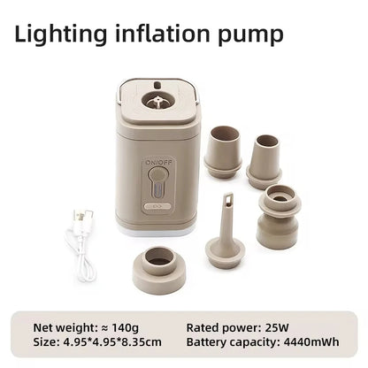 Camping Portable Electric Air Pump Wireless Air Compressor Inflator Deflator Pumps Air Cushions Beds Boat Swimming Ring