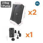 17L Vacuum Compression Bag with Air Pump Reusable Travel Clothing Storage Bag Compression Luggage Bag
