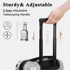 Carry on Luggage, 20" Hardside Suitcase ABS Spinner Luggage with Lock - Shell in Silver